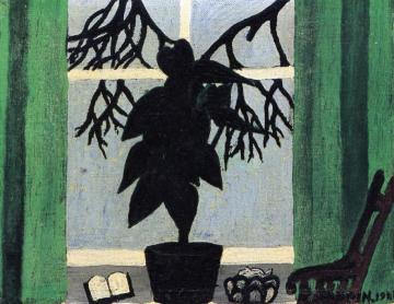 Potted Plant In A Window Artwork by Horace Pippin
