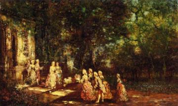 Visit To A Princess Artwork by Adolphe Joseph Thomas Monticelli