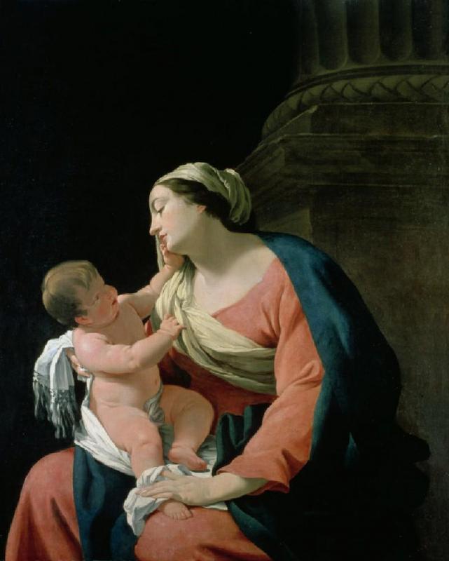 The Virgin And Child (of The Column) Artwork by Simon Vouet