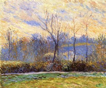 Sunset, Winter Artwork by Camille Pissarro