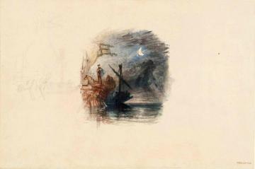 Rogers's 'Poems' - Columbus, Land Discovered Artwork by Joseph Mallord William Turner