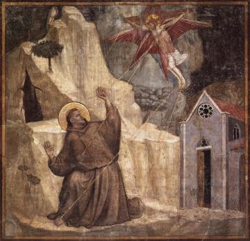 Scenes From The Life Of Saint Francis: 1. Stigmatisation Of Saint Francis (bardi Chapel, Santa Croce, Florence) Artwork by Giotto di Bondone