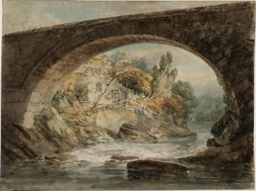 Rhayader Gwy Bridge over the River Wye Artwork by Joseph Mallord William Turner