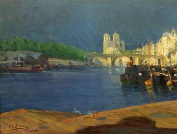 View Of The Seine Looking Toward Notre Dame Artwork by Henry Ossawa Tanner