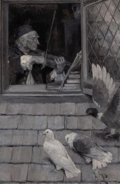 The Old Violin Artwork by Howard Pyle
