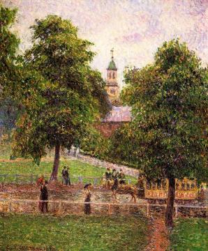 Church At Kew Artwork by Camille Pissarro
