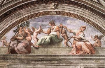 The Cardinal Virtues (stanza Della Segnatura) Artwork by Raphael