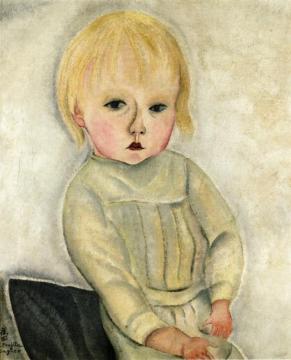 Portrait Of A Little Girl Artwork by Tsuguharu Foujita