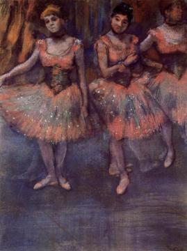 Three Dancers before Exercise Artwork by Edgar Degas