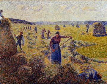 Le Recolte des Foins a Eragny Artwork by Camille Pissarro