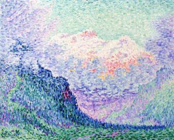 Les Diablerets, l'Oldenhorn ete le Bécabesson Artwork by Paul Signac