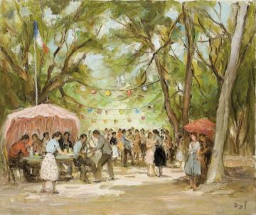 Fair In Castle Of Kerallier Artwork by Marcel Dyf