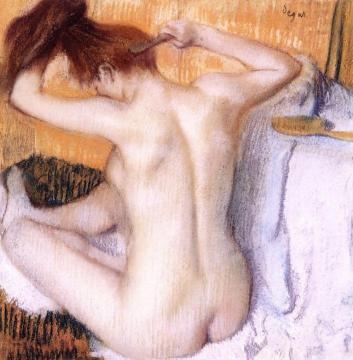Woman Combing Her Hair Artwork by Edgar Degas