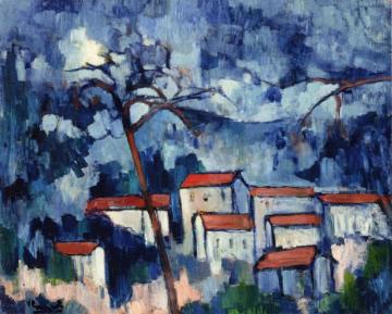 Landscape With Red Roofs Artwork by Maurice De Vlaminck