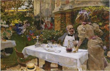 Cafe De Paris Artwork by Joaquin Sorolla y Bastida