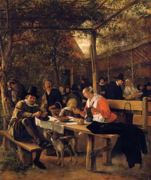 The Garden Outside An Inn Artwork by Jan Steen