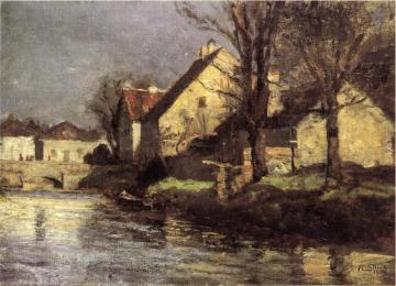 Canal, Schlessheim Artwork by Theodore Clement Steele