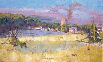 Chagford, Devon, Across Fields Artwork by Walter Richard Sickert