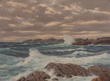 Coastal Landscape (Kystlandskap) Artwork by Conrad Selmyhr