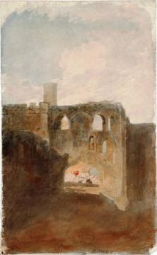 St David's, The Entrance to the Great Hall of the Bishop's Palace Artwork by Joseph Mallord William Turner