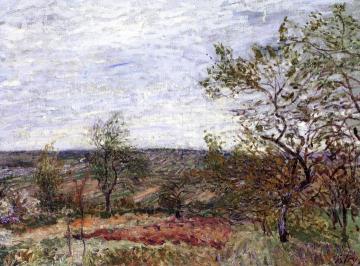 Windy Day at Veneux Artwork by Alfred Sisley