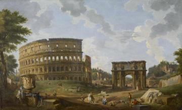 View Of The Colosseum Artwork by Giovanni Paolo Pannini