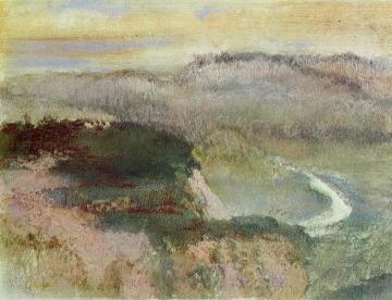 Landscape with Hills Artwork by Edgar Degas
