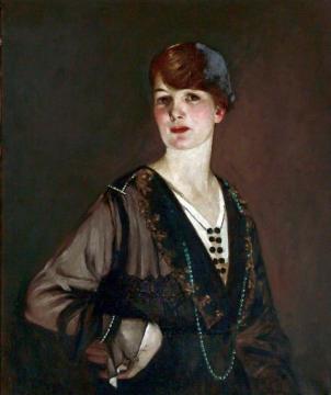 Portrait Of A Lady In Black Artwork by George Henry