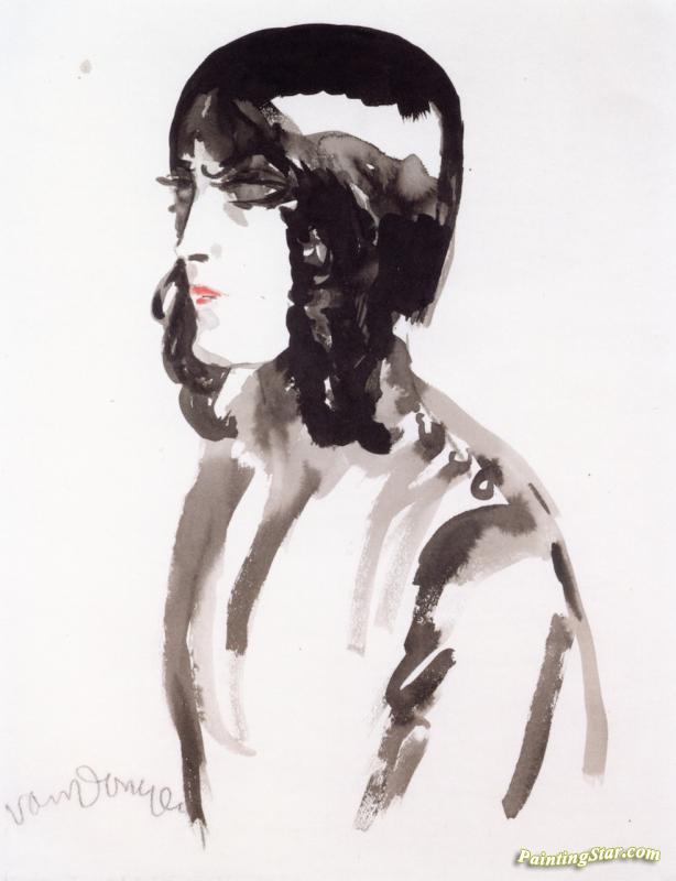 Svata Zapletal In Profile Artwork by Kees Van Dongen