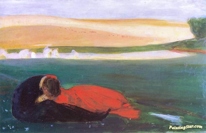 Kiss On The Grass Artwork by Wojciech Weiss