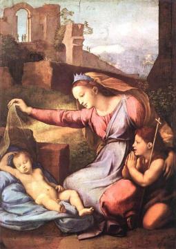Madonna with the Blue Diadem Artwork by Raphael