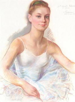Portrait of Ballerina Muriel Belmondo Artwork by Zinaida Serebriakova