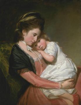 Mrs Johnstone And Her Son Artwork by George Romney