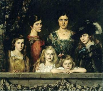 The Six Daughters Of Charles E. H. Boissevain And His Wife Maria Barbera Pijnappel Artwork by Therese Schwartze