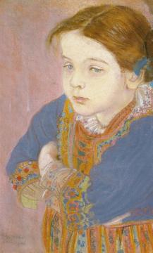 Portrait Of Helenka In A Folk Costume Artwork by Stanislaw Wyspianski