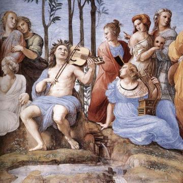 The Parnassus (detail 10) (Stanza della Segnatura) Artwork by Raphael