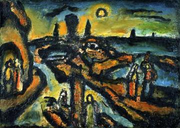 Winter Twilight Artwork by Georges Rouault