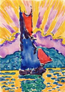 Sunset on the Loch Artwork by Paul Signac