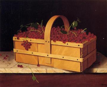 A Basket Of Catawba Grapes Artwork by William Michael Harnett