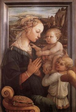 Madonna with the Child and two Angels Artwork by Fra Filippo Lippi