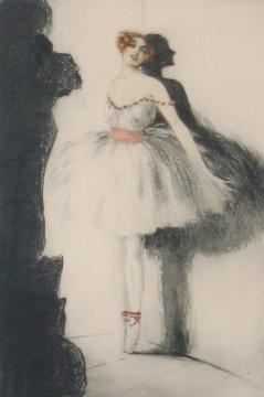 Ballerina In The Wings Artwork by Louis Icart