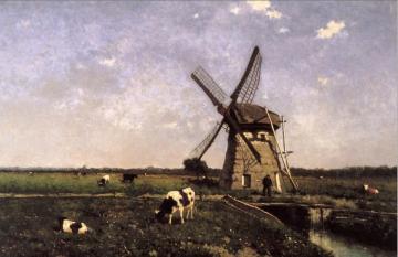 Landscape With Mill Near Schiedam Artwork by Johan Hendrik Weissenbruch