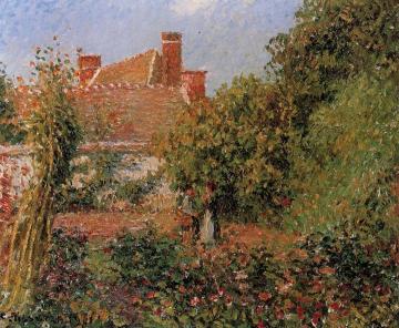 Kitchen Garden in Eragny, Afternoon Artwork by Camille Pissarro