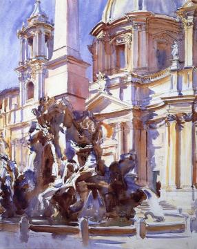 Piazza Navona, Roma Artwork by John Singer Sargent