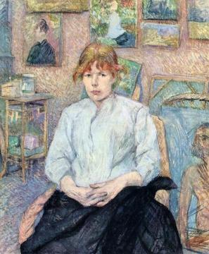 The Redhead With A White Blouse Artwork by Henri de Toulouse-Lautrec