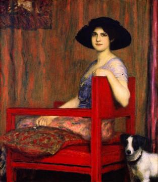 Mary In A Red Chair Artwork by Franz von Stuck