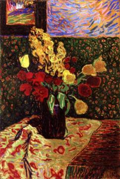 Still Life With Flowers Artwork by Arthur Segal