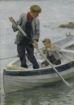 Keeping her off Artwork by Henry Scott Tuke