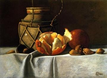Ginger Jar And Oranges Artwork by John Frederick Peto