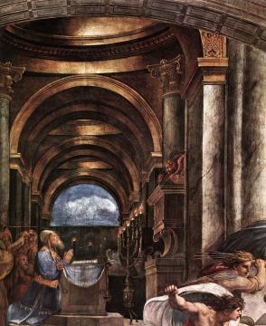 The Expulsion of Heliodorus from the Temple (detail 2) (Stanza di Eliodoro) Artwork by Raphael